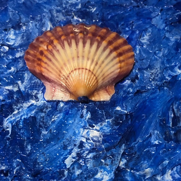 Ocean 🌊 Sea Art Handmade: Acrylic & Shell - Picture 5 of 16